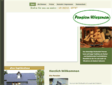 Tablet Screenshot of pension-wiesenau.de